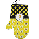 Honeycomb, Bees & Polka Dots Left Oven Mitt (Personalized)
