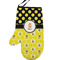 Honeycomb, Bees & Polka Dots Personalized Oven Mitt - Left