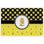 Honeycomb, Bees & Polka Dots Laminated Placemat w/ Name or Text