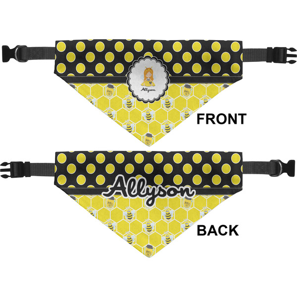 Honeycomb, Bees & Polka Dots Pet Bandana Approval