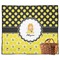Honeycomb, Bees & Polka Dots Outdoor Picnic Blanket (Personalized)