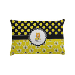Honeycomb, Bees & Polka Dots Pillow Case - Standard (Personalized)