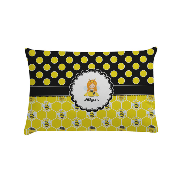 Custom Honeycomb, Bees & Polka Dots Pillow Case - Standard (Personalized)