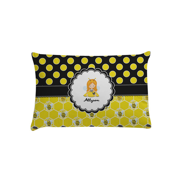 Custom Honeycomb, Bees & Polka Dots Pillow Case - Toddler (Personalized)