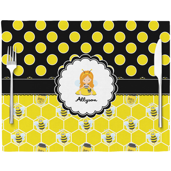 Honeycomb, Bees & Polka Dots Placemat with Props