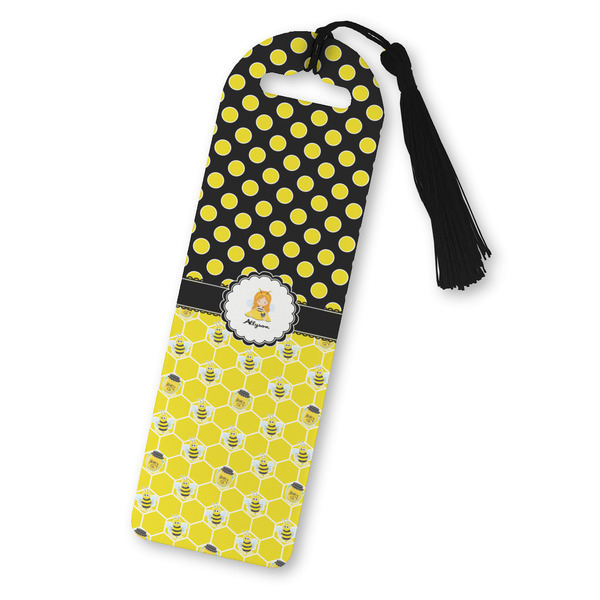 Custom Honeycomb, Bees & Polka Dots Plastic Bookmark (Personalized)
