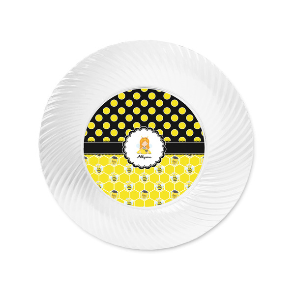 Honeycomb, Bees & Polka Dots Plastic Party Appetizer & Dessert Plates - Approval