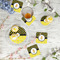 Honeycomb, Bees & Polka Dots Plastic Party Appetizer & Dessert Plates - In Context