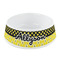 Honeycomb, Bees & Polka Dots Plastic Dog Bowl - Small (Personalized)