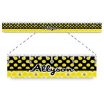 Honeycomb, Bees & Polka Dots Plastic Ruler - 12" (Personalized)