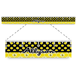Honeycomb, Bees & Polka Dots Plastic Ruler - 12" (Personalized)