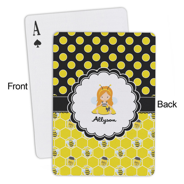 Honeycomb, Bees & Polka Dots Playing Cards - Approval