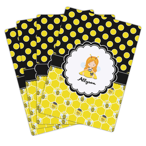 Honeycomb, Bees & Polka Dots Playing Cards - Hand Back View