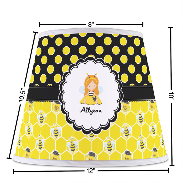 Honeycomb, Bees & Polka Dots Poly Film Empire Lampshade - Dimensions