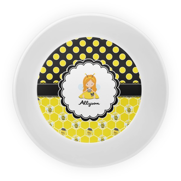 Honeycomb, Bees & Polka Dots Melamine Bowl - Center