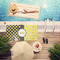Honeycomb, Bees & Polka Dots Pool Towel Lifestyle