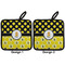 Honeycomb, Bees & Polka Dots Pot Holders - Set of 2 APPROVAL