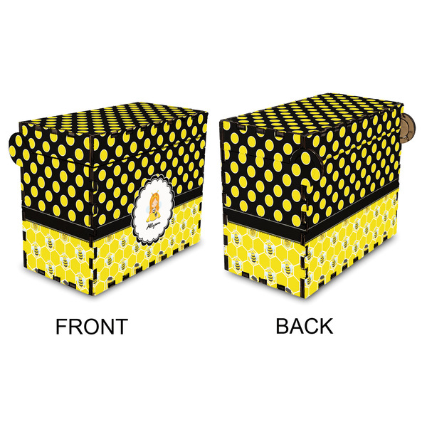 Honeycomb, Bees & Polka Dots Recipe Box - Full Color - Approval