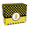 Honeycomb, Bees & Polka Dots Recipe Box - Full Color - Front/Main