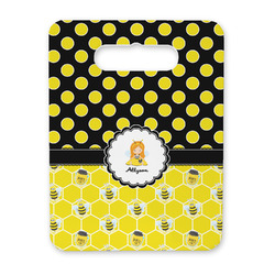 Honeycomb, Bees & Polka Dots Rectangular Trivet with Handle (Personalized)