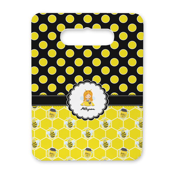 Custom Honeycomb, Bees & Polka Dots Rectangular Trivet with Handle (Personalized)