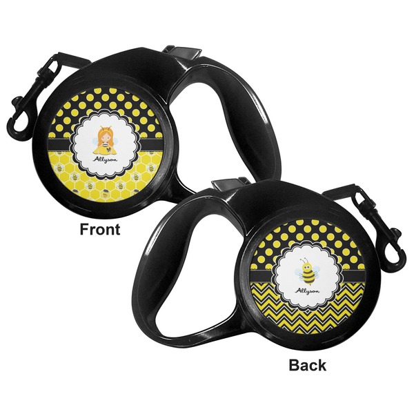 Honeycomb, Bees & Polka Dots Retractable Dog Leash - Medium Large - Apvl