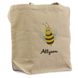 Honeycomb, Bees & Polka Dots Reusable Cotton Grocery Bag (Personalized)