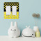 Honeycomb, Bees & Polka Dots Rocker Light Switch Covers - Double - IN CONTEXT