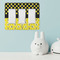 Honeycomb, Bees & Polka Dots Rocker Light Switch Covers - Triple - IN CONTEXT