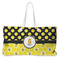 Honeycomb, Bees & Polka Dots Large Tote Bag with Rope Handles (Personalized)