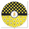 Honeycomb, Bees & Polka Dots Round Area Rug - Size