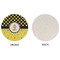 Honeycomb, Bees & Polka Dots Round Linen Placemats - APPROVAL (single sided)