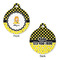 Honeycomb, Bees & Polka Dots Round Pet ID Tag - Large - Approval