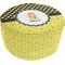Honeycomb, Bees & Polka Dots Round Pouf Ottoman (Personalized)