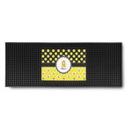 Honeycomb, Bees & Polka Dots Rubber Bar Mat (Personalized)
