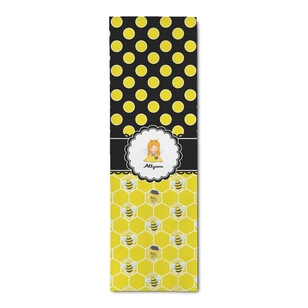 Custom Honeycomb, Bees & Polka Dots Runner Rug - 2.5'x8' w/ Name or Text