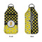 Honeycomb, Bees & Polka Dots Sanitizer Holder Keychain - Large APPROVAL (Flat)