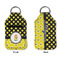 Honeycomb, Bees & Polka Dots Sanitizer Holder Keychain - Small APPROVAL (Flat)