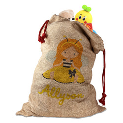 Honeycomb, Bees & Polka Dots Santa Sack (Personalized)