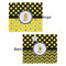 Honeycomb, Bees & Polka Dots Security Blanket - Front & Back View