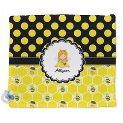 Honeycomb, Bees & Polka Dots Security Blankets - Double Sided (Personalized)