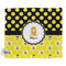 Honeycomb, Bees & Polka Dots Security Blanket - Front View