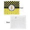 Honeycomb, Bees & Polka Dots Security Blanket - Front & White Back View