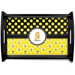Honeycomb, Bees & Polka Dots Wooden Tray (Personalized)