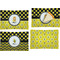 Honeycomb, Bees & Polka Dots Set of Rectangular Appetizer / Dessert Plates