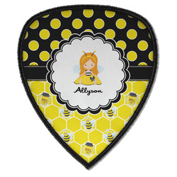 Honeycomb, Bees & Polka Dots Iron on Shield Patch A w/ Name or Text