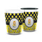 Honeycomb, Bees & Polka Dots Ceramic Shot Glass - 1.5 oz (Personalized)