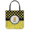 Honeycomb, Bees & Polka Dots Canvas Tote Bag - Small - 13"x13" (Personalized)