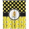 Honeycomb, Bees & Polka Dots Shower Curtain 70x90