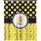 Honeycomb, Bees & Polka Dots Extra Long Shower Curtain - 70"x84" (Personalized)